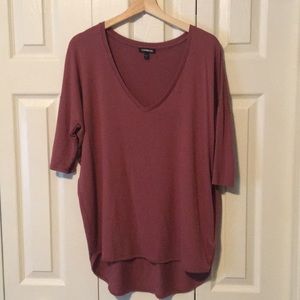 Soft Basic Mid Sleeve Shirt from Express